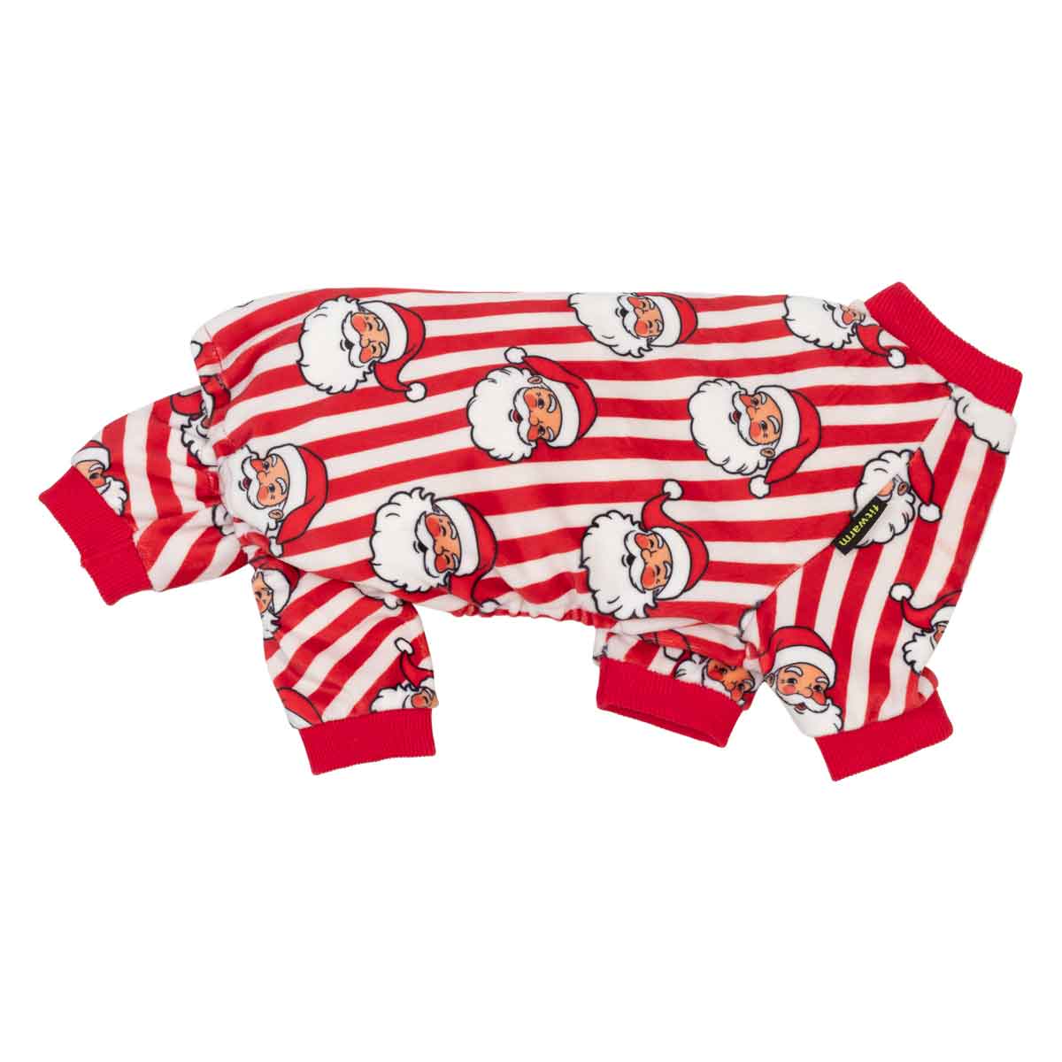 Santa Striped Dog Christmas Pajamas