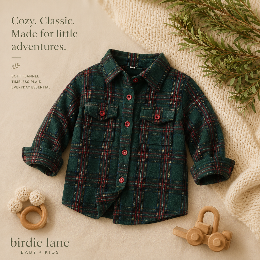 Oversized Holiday Plaid Flannel Shacket