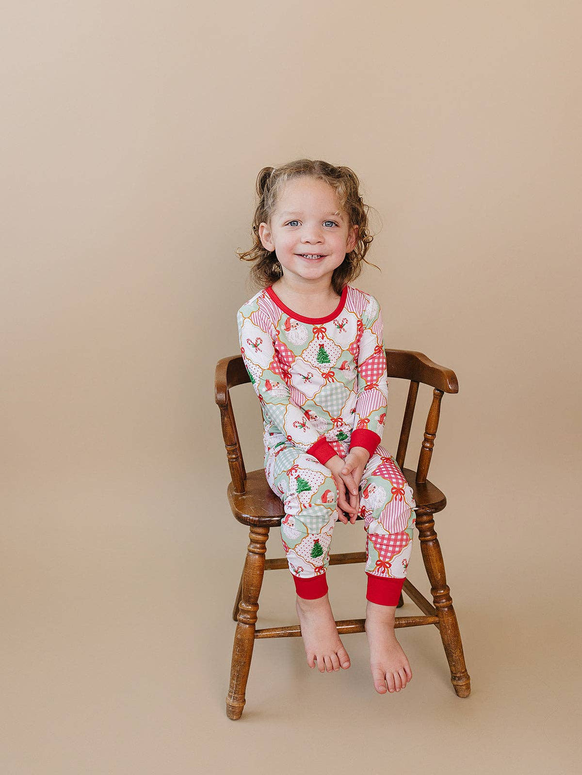 Bamboo Two Piece Set | Santa Patchwork