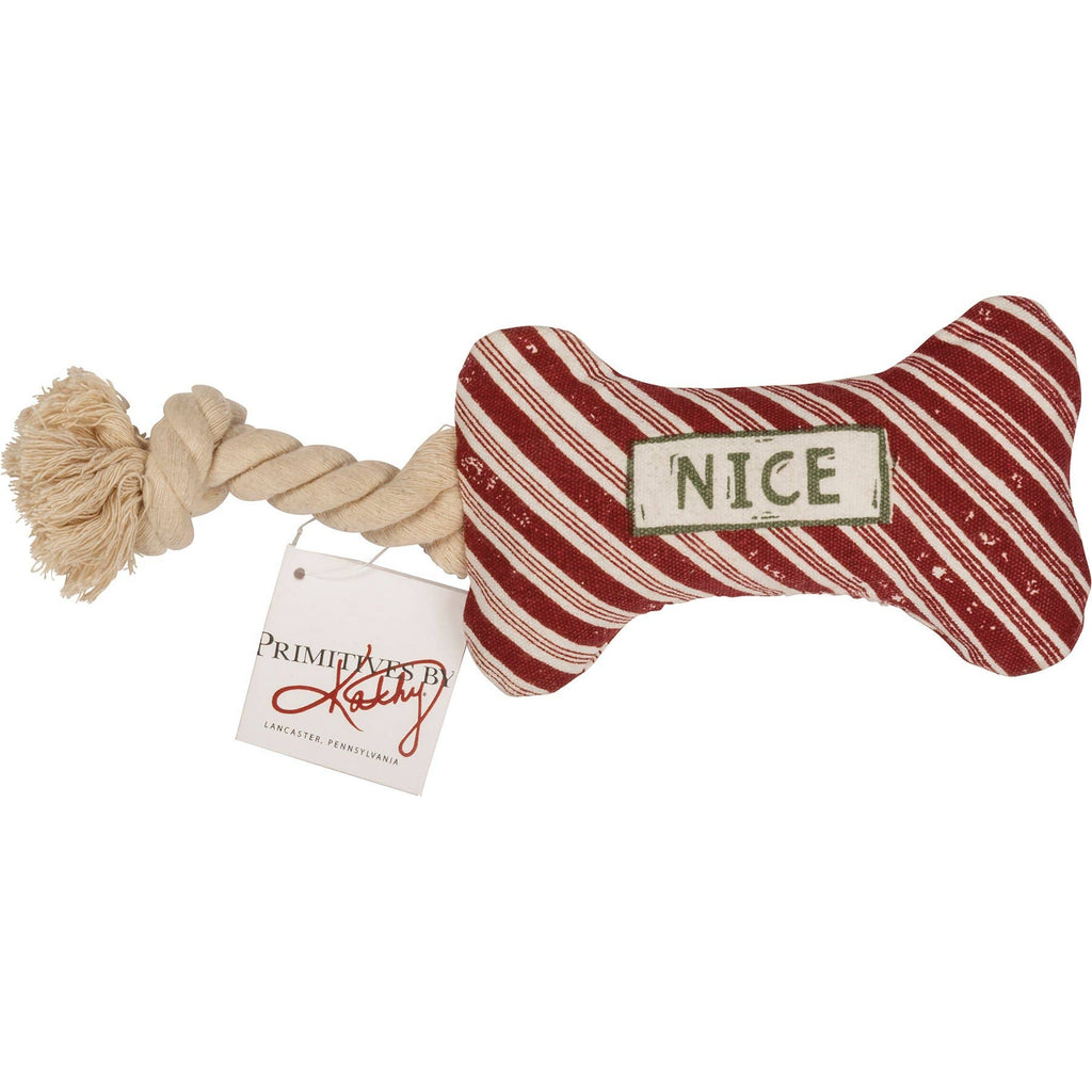 Naughty And Nice Dog Bone Toy