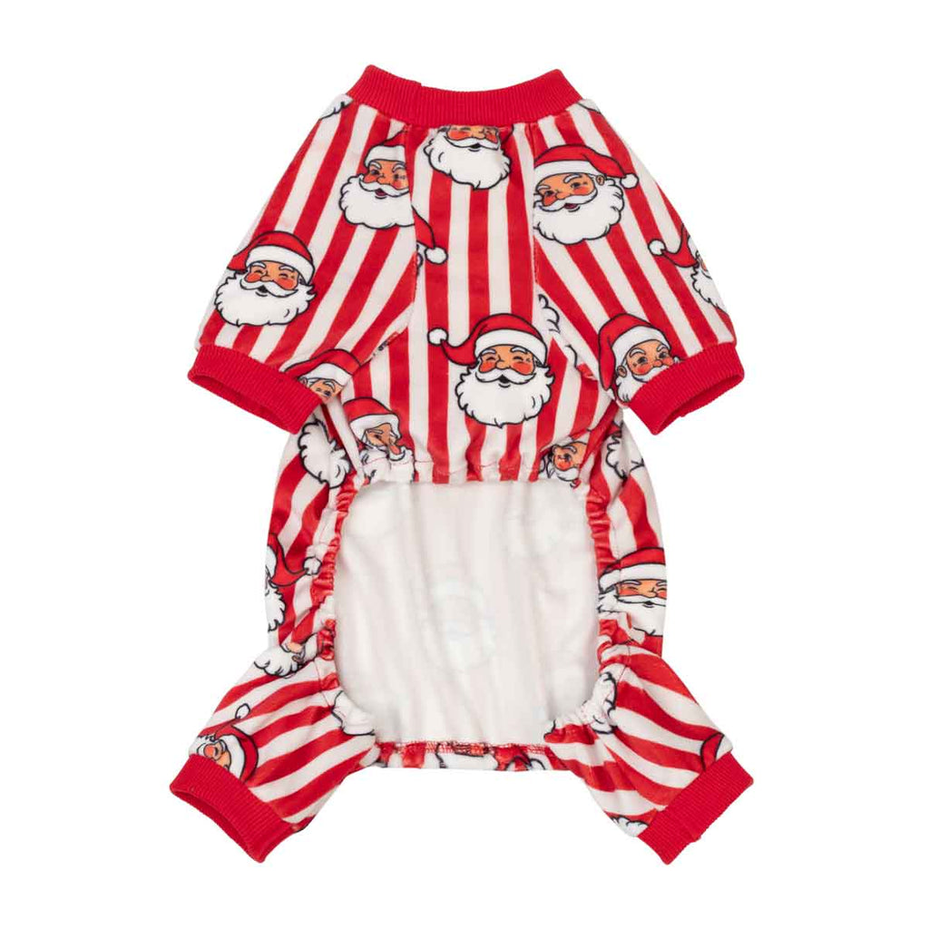 Santa Striped Dog Christmas Pajamas