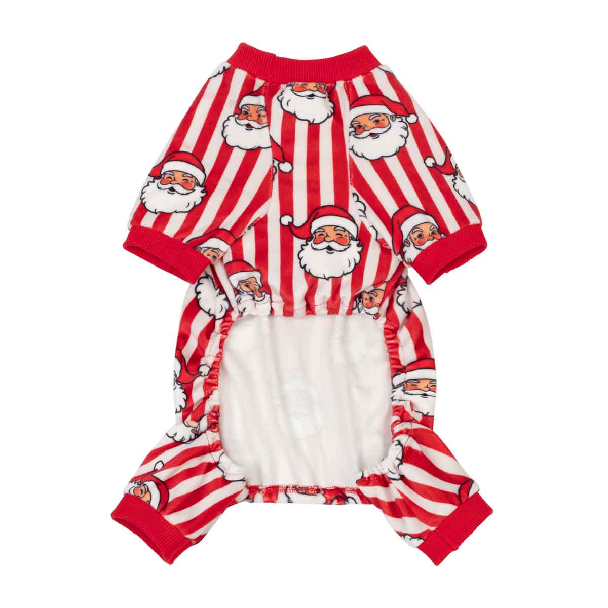 Santa Striped Dog Christmas Pajamas