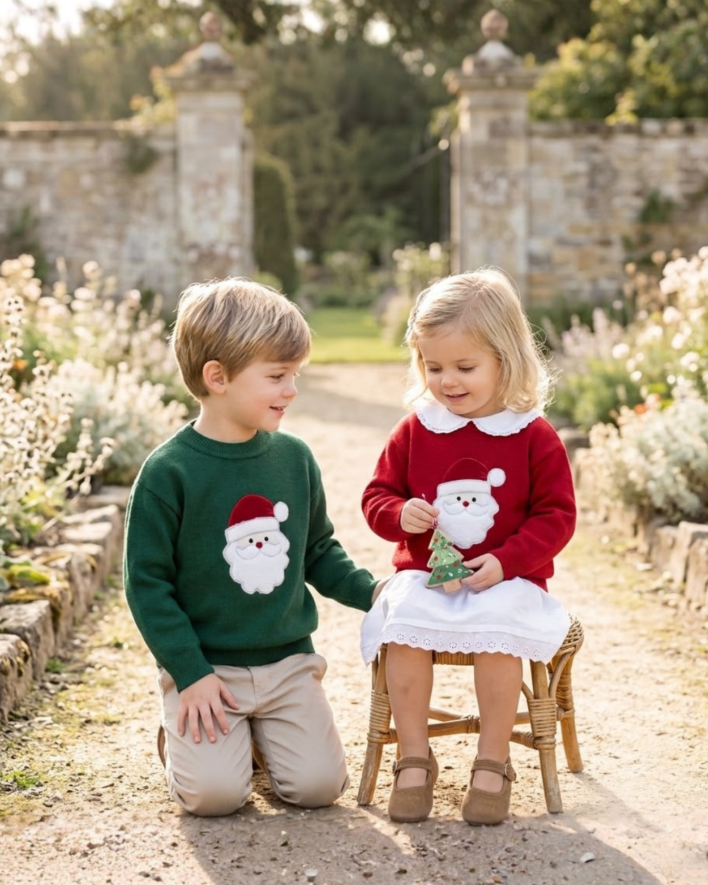 Green Santa Christmas Sweater