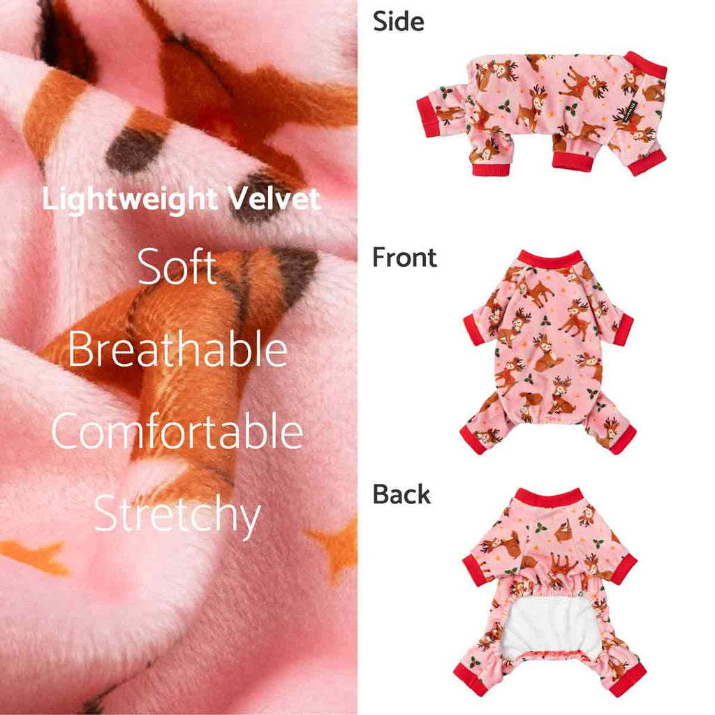 Cute Reindeer Dog Christmas Pajamas