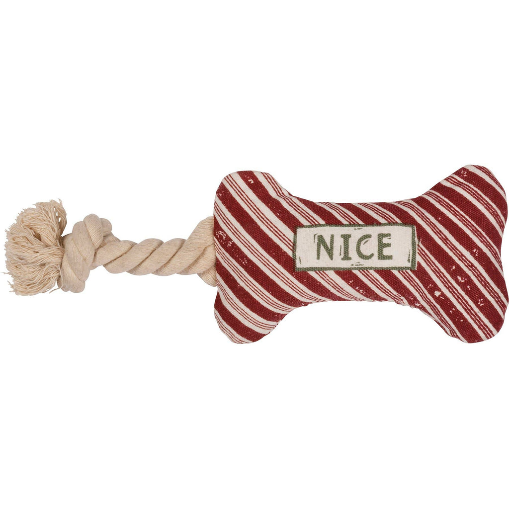 Naughty And Nice Dog Bone Toy