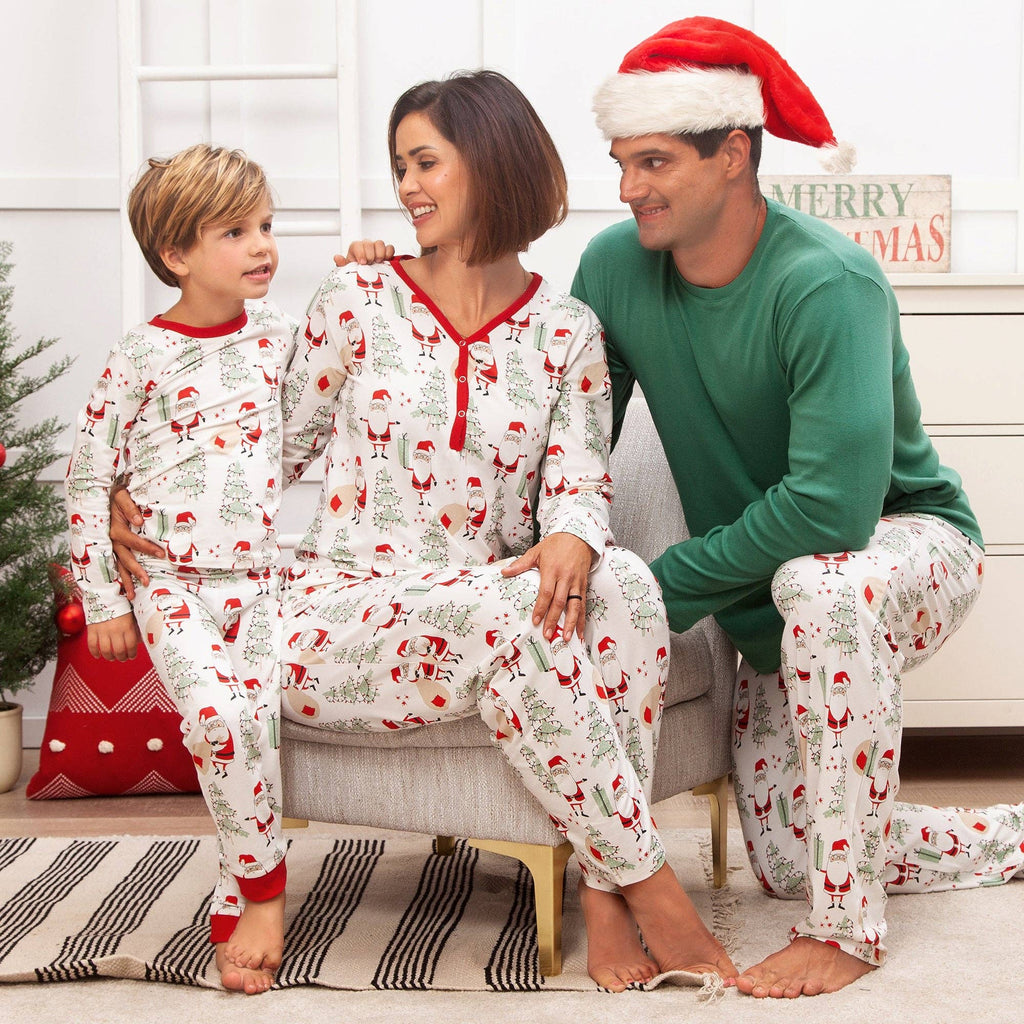 Christmas Santa Adult Bamboo Pajama Pants - Family Matching