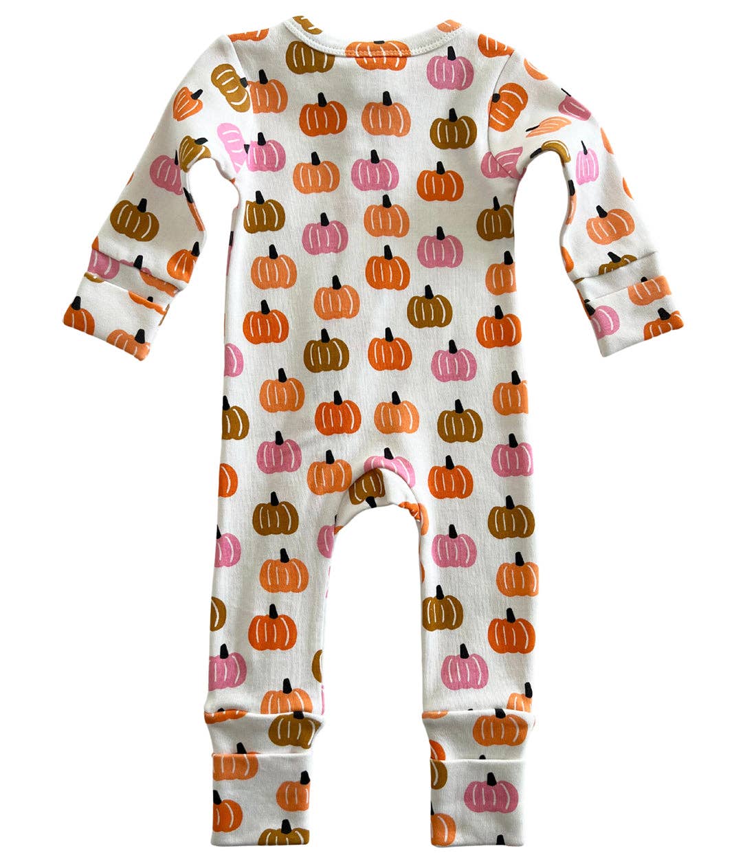 Pink Pumpkin Patch Organic 2-Way Zip Romper