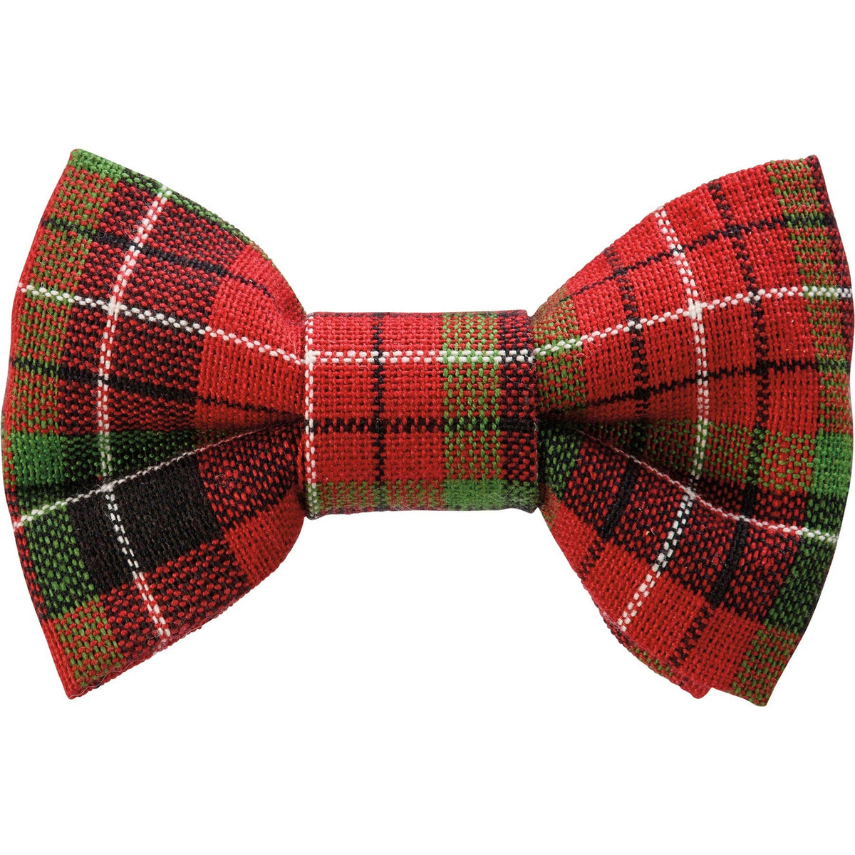 Christmas Plaid Medium Pet Bow Tie Set