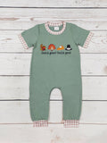 Baby Boy Turkey Printed Thanksgiving Romper