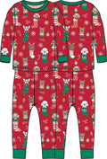 SoftSnooze™ Kids Bamboo Viscose Christmas Stocking Puppers Long Sleeve Pajama Set