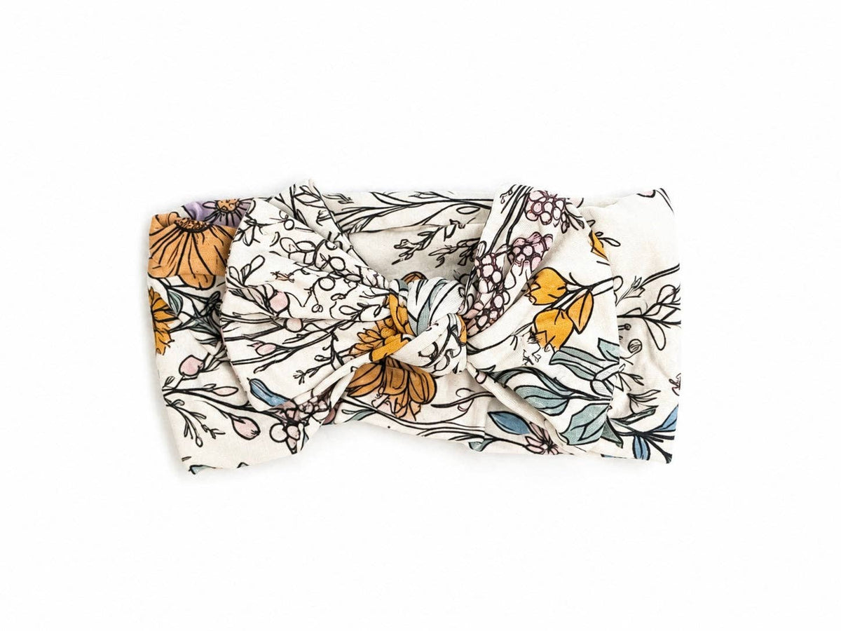 Floral Bamboo Baby Bow