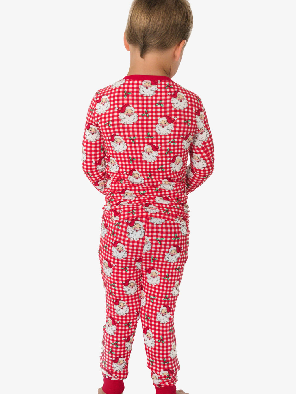 SoftSnooze™ Kids Bamboo Viscose Red Dear Santa Long Sleeve Pajama Set