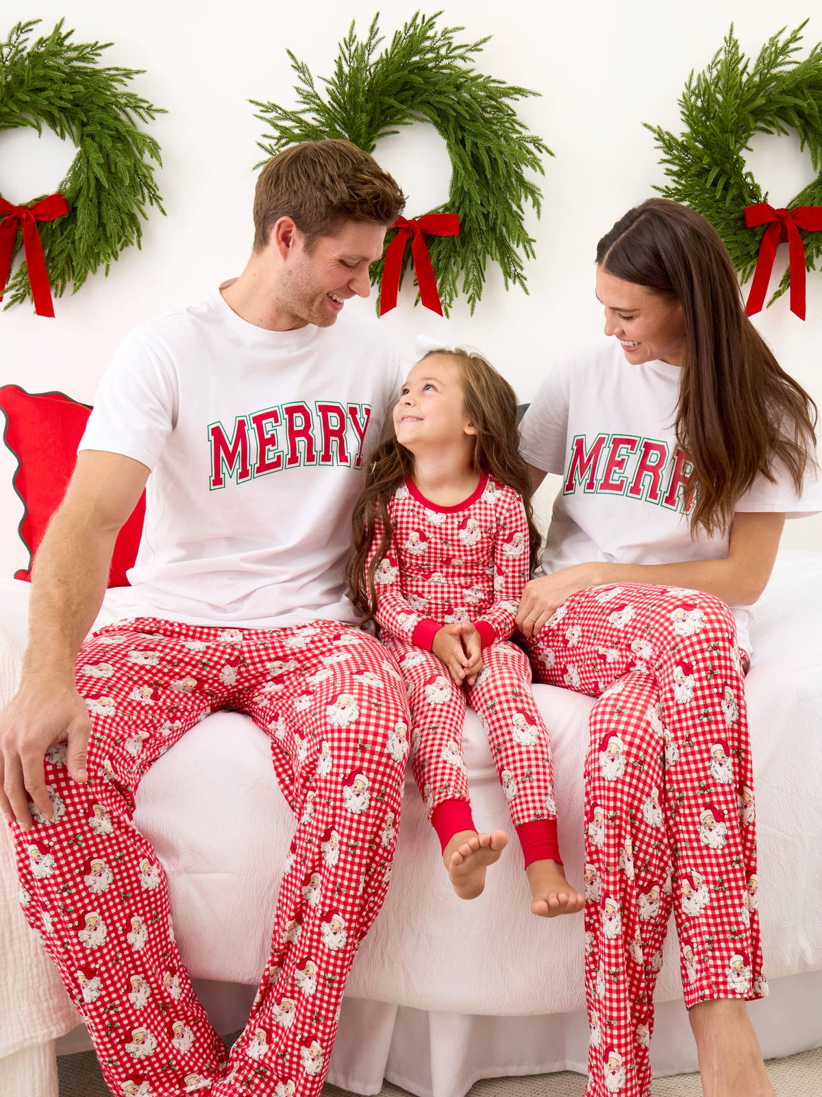 SoftSnooze™ Kids Bamboo Viscose Red Dear Santa Long Sleeve Pajama Set