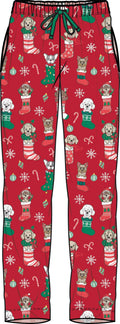 SoftSnooze™ Adult Bamboo Viscose Christmas Stocking Puppers Pajama Pants
