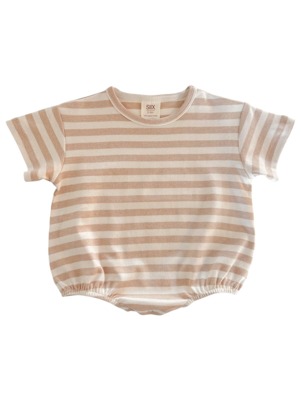 Biscuit Stripe Organic T-Shirt Bubble