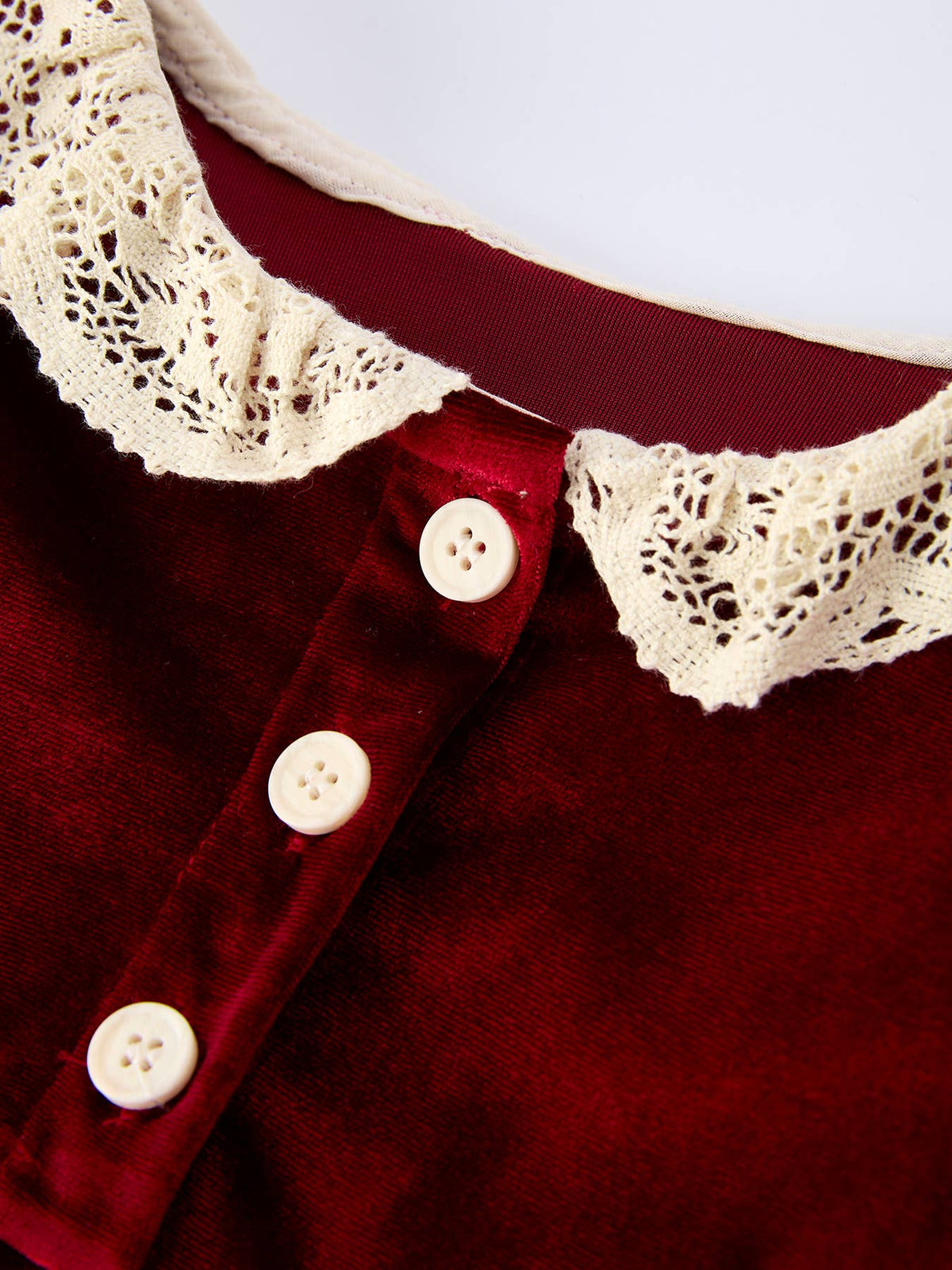 Christmas Long Sleeve Lace Girls' Dress