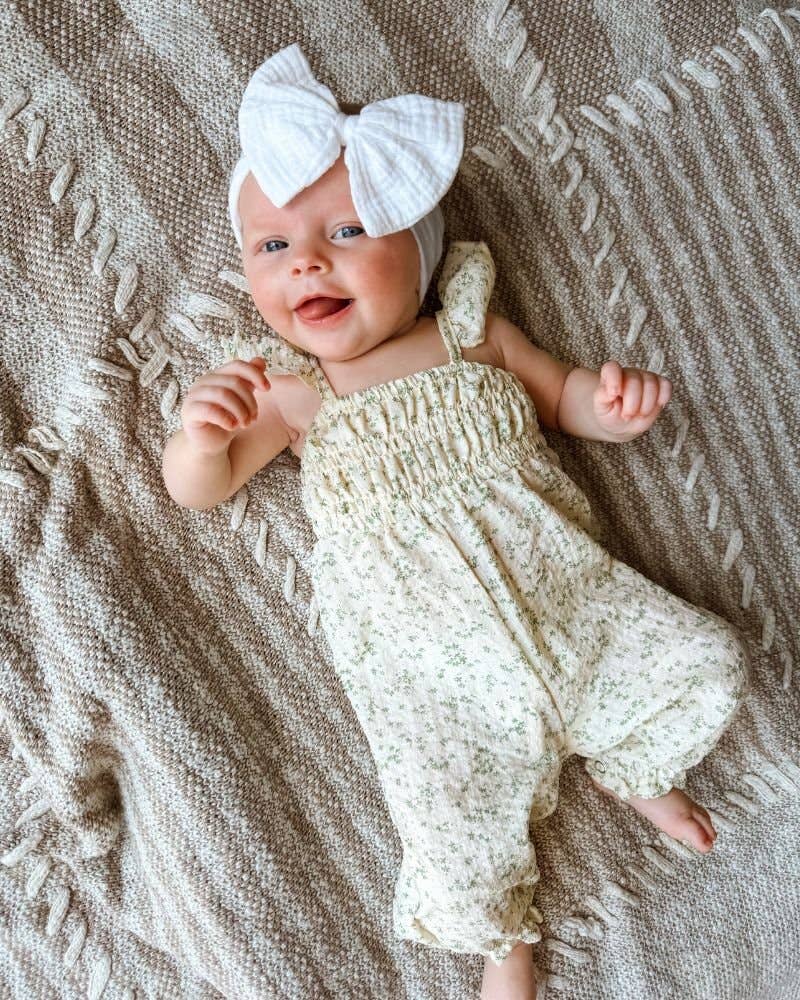Paisley Smocked Ruffle Jumpsuit