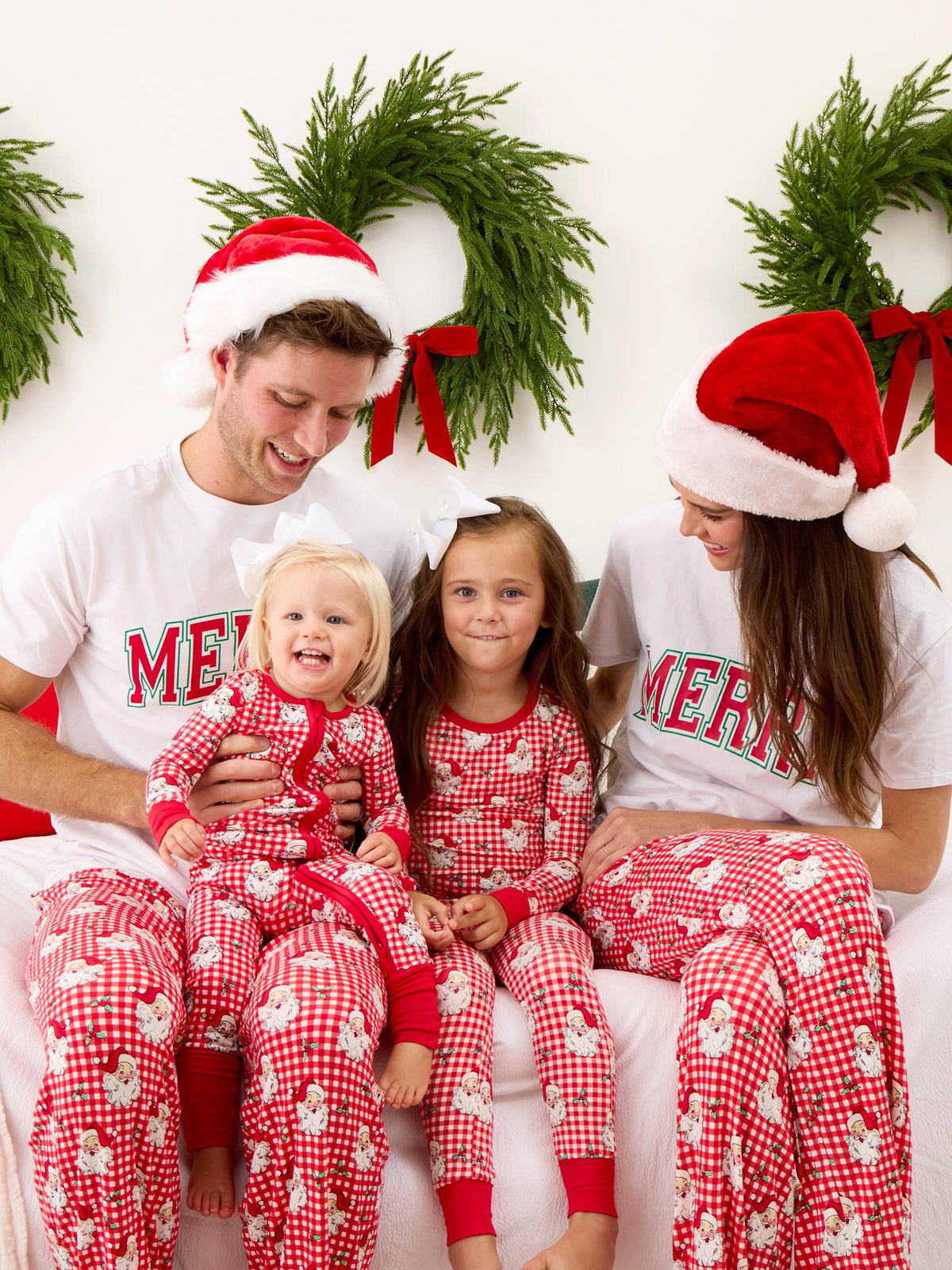 SoftSnooze™ Adult Bamboo Viscose Red Dear Santa Pajama Pants