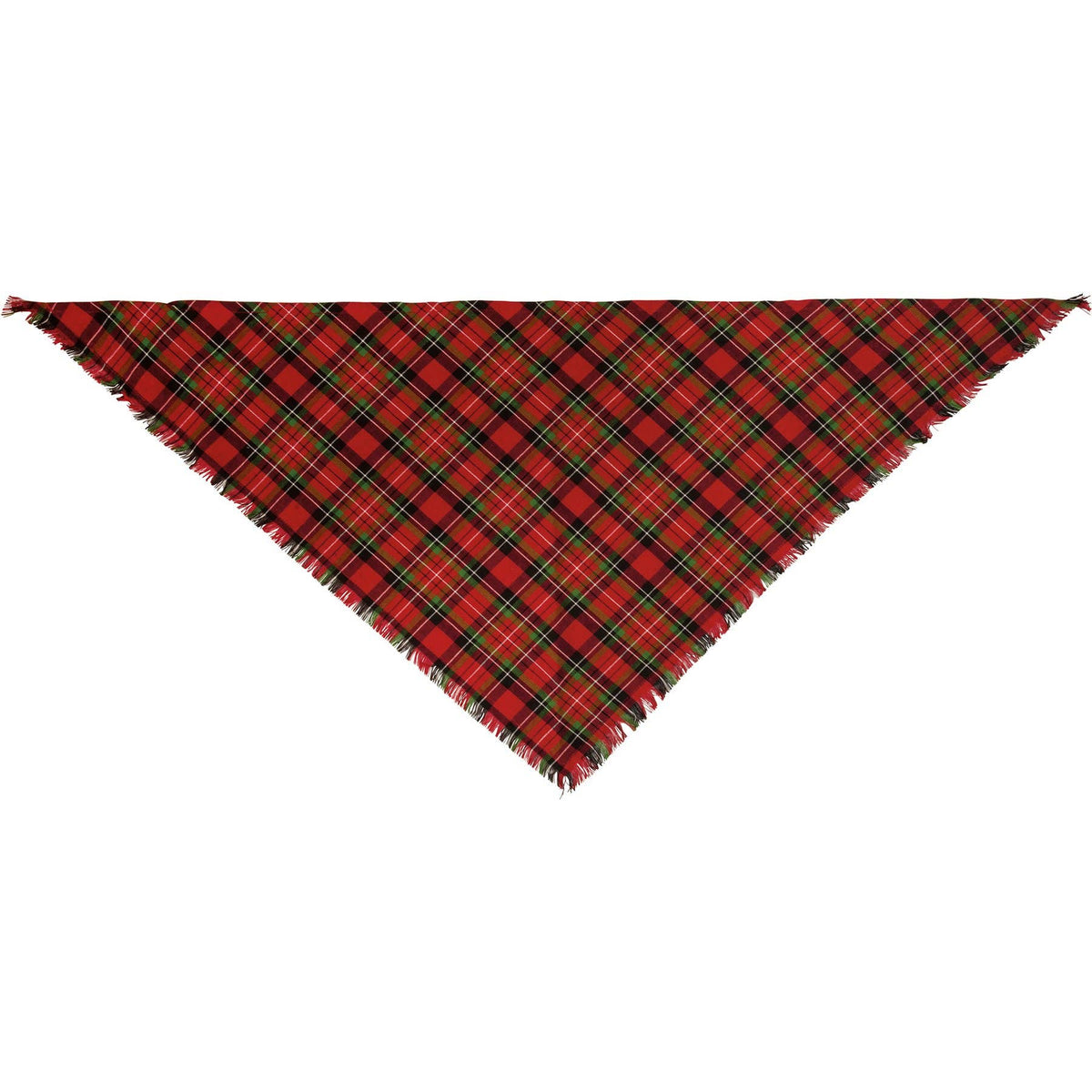 Large Plaid Christmas Pet Bandana Set