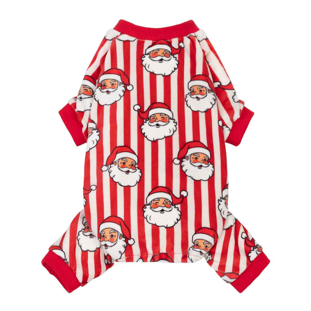 Santa Striped Dog Christmas Pajamas